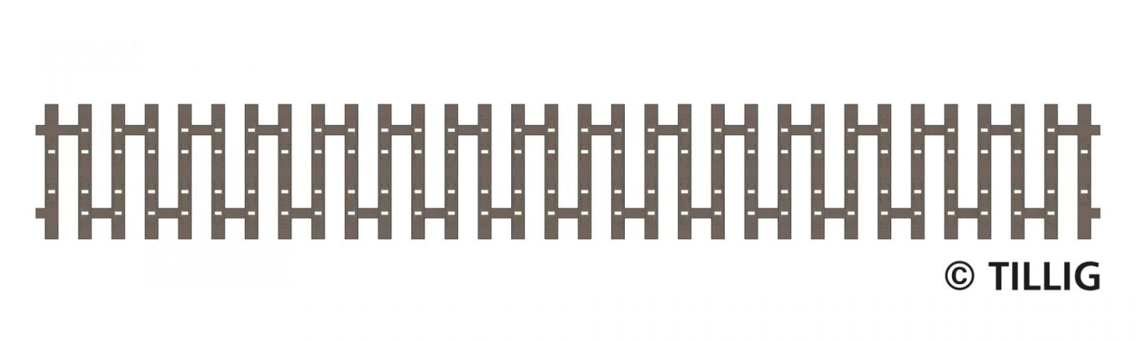 Tillig 83190 Flex-Schwellenband Zwangsgleis (beidseitig) 166mm -FORMNEUHEIT-