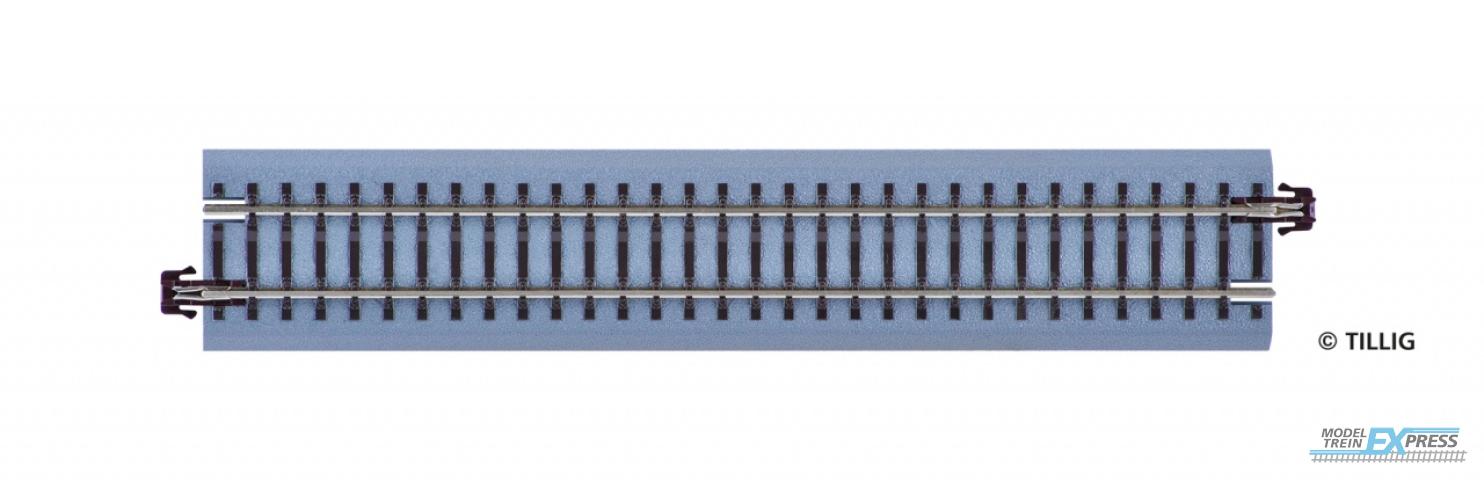 Tillig 83742 Bettungsgleis, Länge 166mm gerades Anschlussgleis inkl. Kabel mit Entstörkondensator