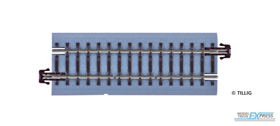 Tillig 83759 Bettungsgleis braun, Länge 83 mm Schaltgleis, geeignet für Pendelzugsteuerung mit TFi2