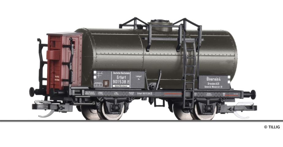 Tillig 95779 Kesselwagen "Ölverein 4 Dresden", eingestellt bei der DRG, Ep. II