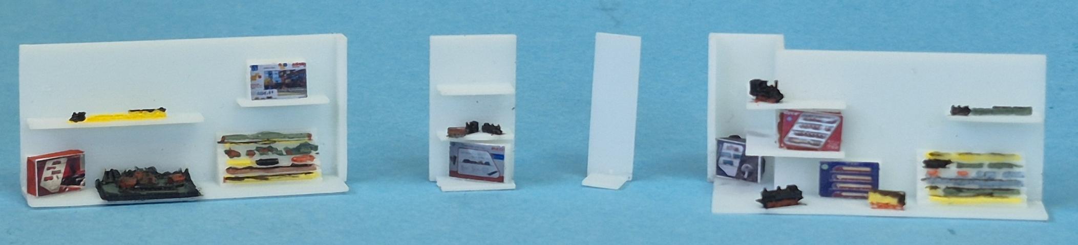 Tillymodels 87171A Inhoud etalages Modeltreinexpress (3-D geprint; ongeverfd; plaatjes van startsets bijgeleverd)