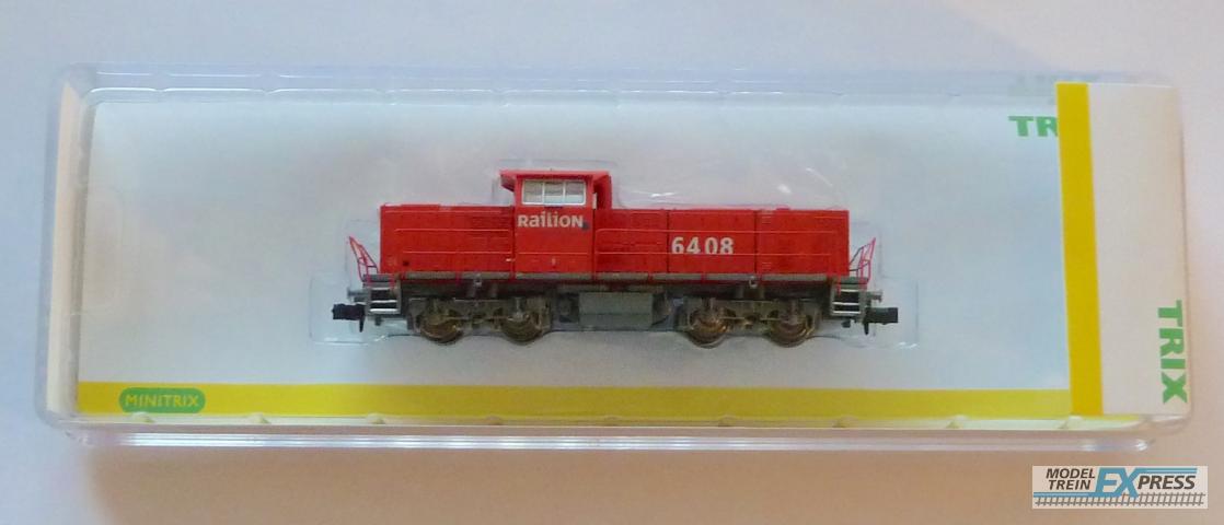 Trix gebruikt materiaal 12796 Trix diesellok Railion 6408 rood