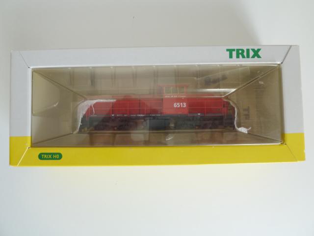 Trix gebruikt materiaal 22545 NS Cargo dieselloc 6513 rood, in doos, loopt slecht