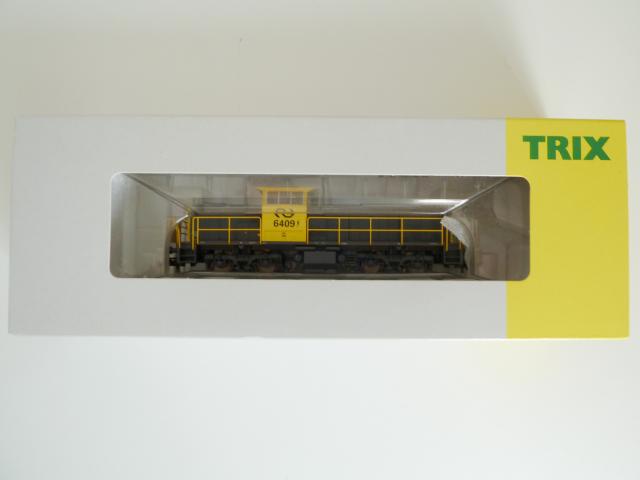 Trix gebruikt materiaal 22762 NS dieselloc 6409 geel/grijs, in goede staat, in doos