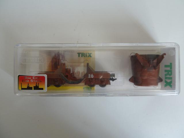 Trix gebruikt materiaal 24060 Ruw ijzer wagon, in goede staat, in doos