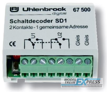 Uhlenbrock 67500 SD1 SCHAKELDECODER
