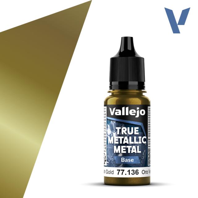 Vallejo (verf) 77136 TMM BASE 136-18ML GREENISH GOLD