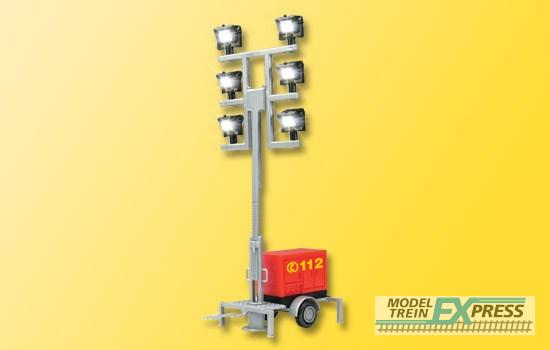 Viessmann 1344 H0 Leuchtgiraffe Feuerwehr auf Anhänger mit6 LEDs weiß
