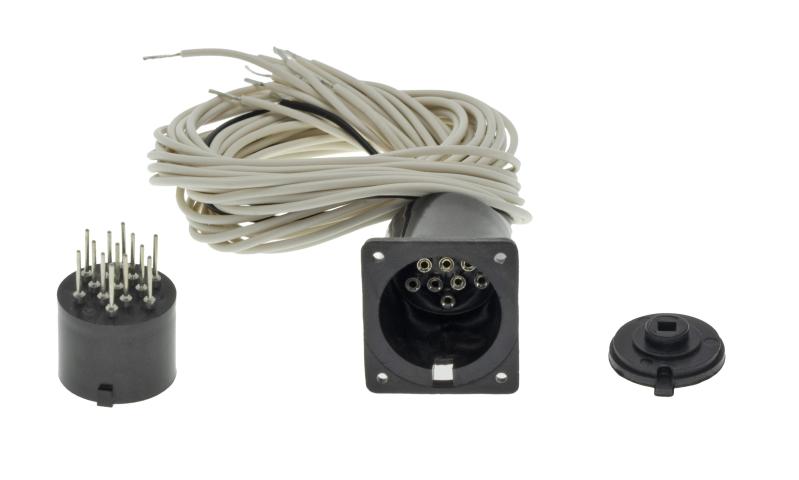 Viessmann 4651 H0 Zylindersteckfuß 13-polig mit Anschlusskabeln