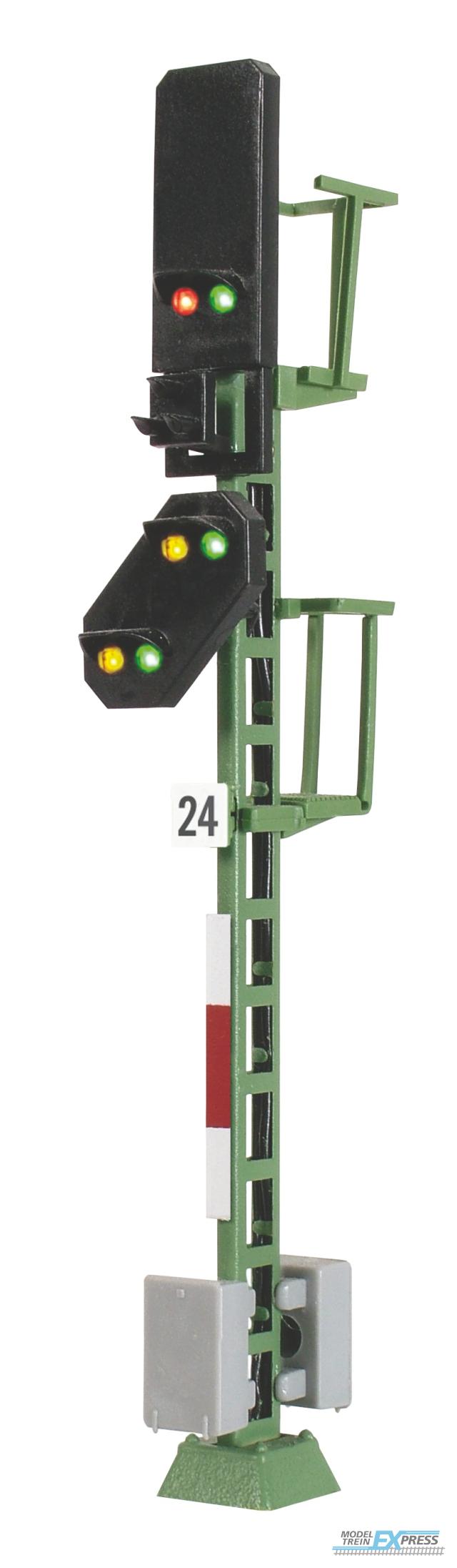 Viessmann 4724 H0 Licht-Blocksignal mit Vorsignal und Multiplex-Technologie