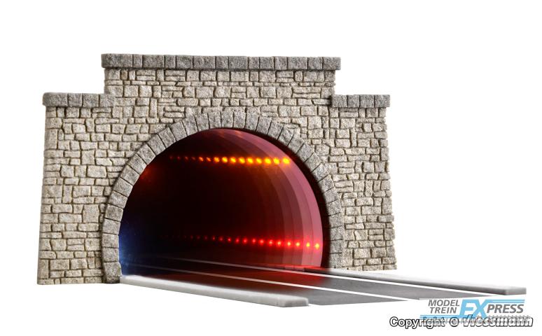 Viessmann 5097 H0 Straßentunnel klassisch, mit LED Spiegeleffektund Tiefenwirkung