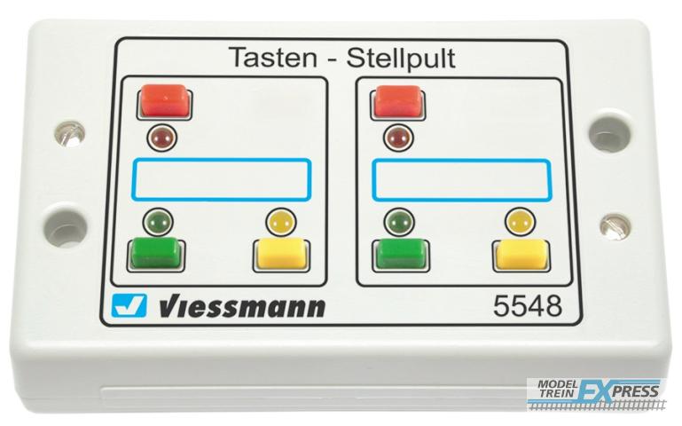 Viessmann 5548 Tasten-Stellpult, rückmeldefähig, 3-begriffig