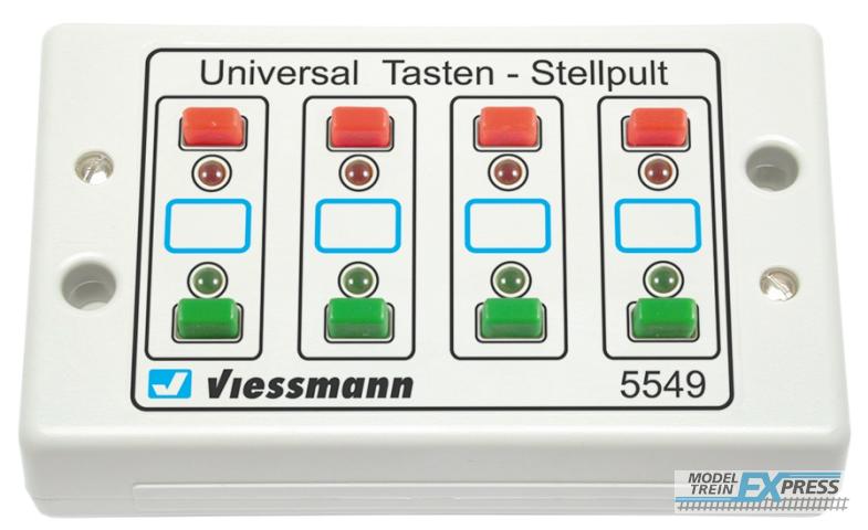 Viessmann 5549 Universal-Tasten-Stellpult, rückmeldefähig,2-begriffig