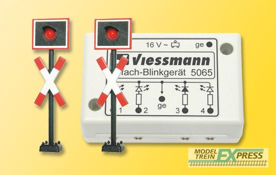 Viessmann 5801 N Andreaskreuze, 2 Stück mit Blinkelektronik