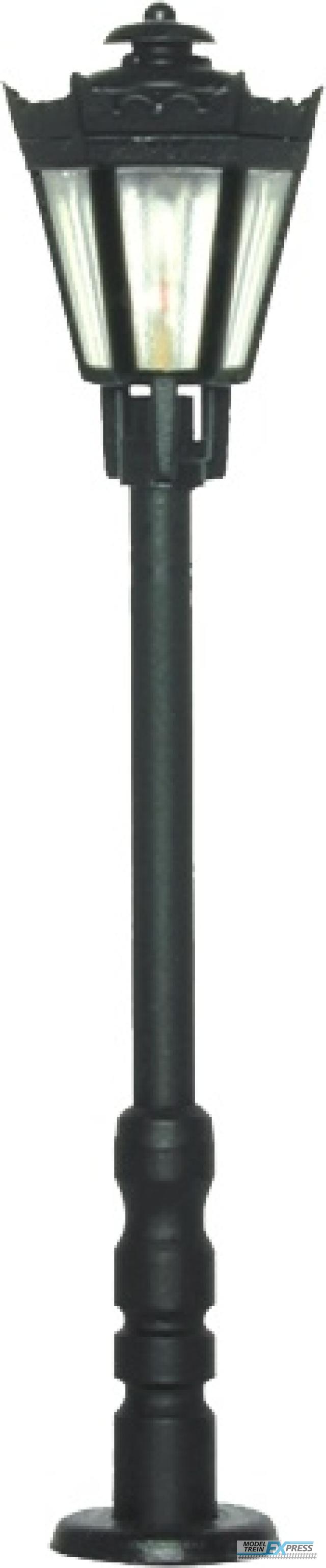 Viessmann 6071 H0 Parklaterne schwarz mit klarem Schirm,LED warmweiß