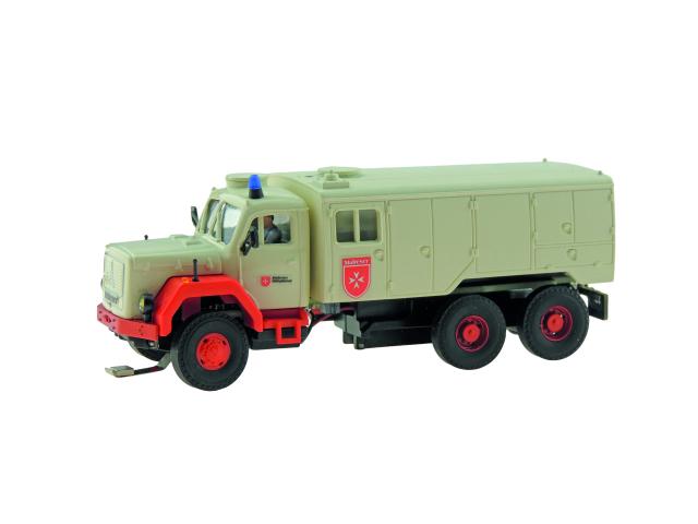 Viessmann 8060 H0 Malteser MAGIRUS DEUTZ 3-achs mitRundumleuchte, Basis, Funktionsmodell