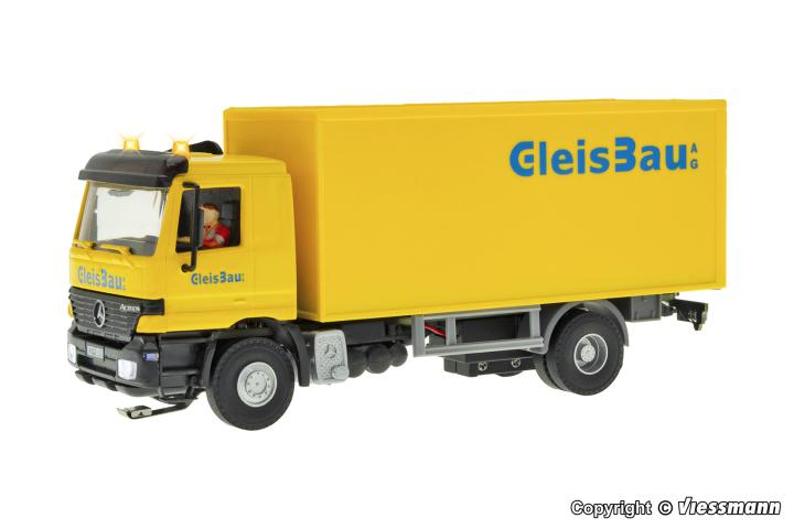 Viessmann 8117 H0 MB ACTROS 2-achs Kofferaufbau, GleisBau, Funktionsmodell