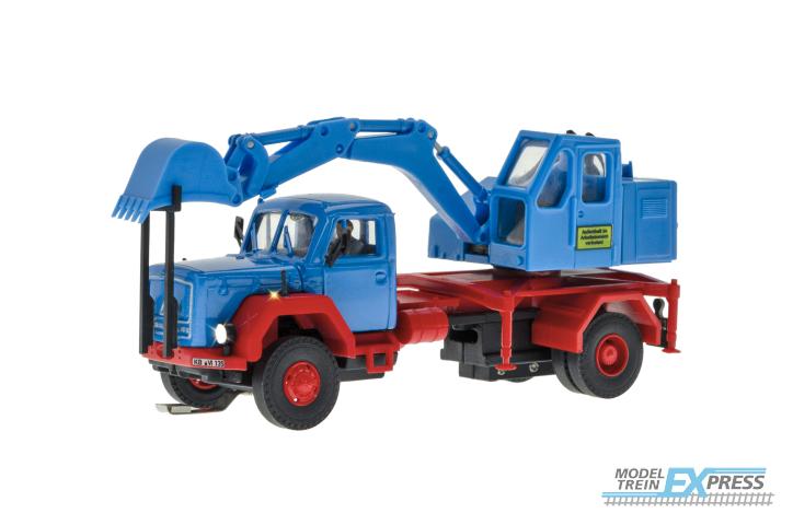 Viessmann 8135 H0 MAGIRUS DEUTZ 2-achs Eckhauber mit Baggeraufbau Basis, Funktionsmodell