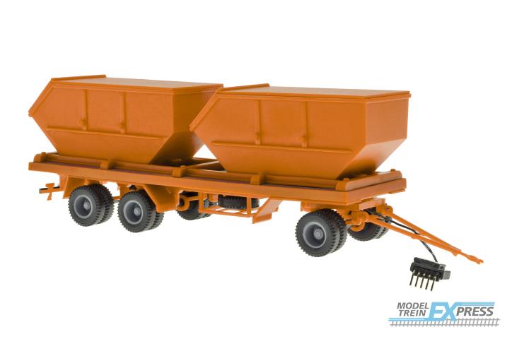 Viessmann 8225 H0 3-achs Containeranhänger, kommunalorange, Funktionsmodell
