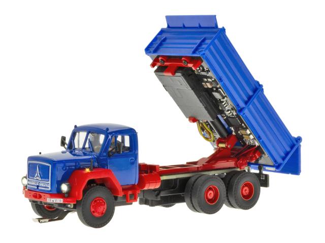 Viessmann 8602 H0 MAGIRUS DEUTZ 3-achs Eckhauber mit motorischer Kippfunktion, Funktionsmodell