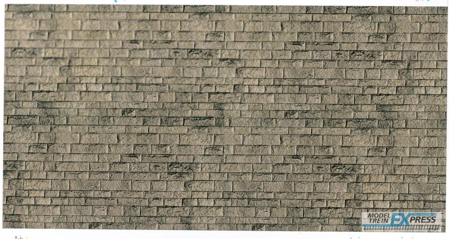 Vollmer 46049 H0 Mauerplatte Haustein natur aus Karton,25 x 12,5 cm, VE 10 Stück