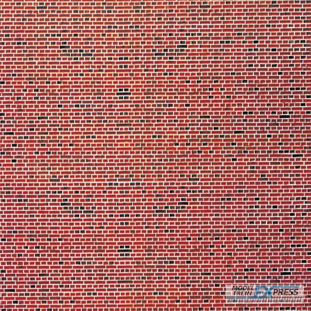 Vollmer 47361 N Mauerplatte Klinker aus Karton, 25 x 12,5 cm,VE 10 Stück
