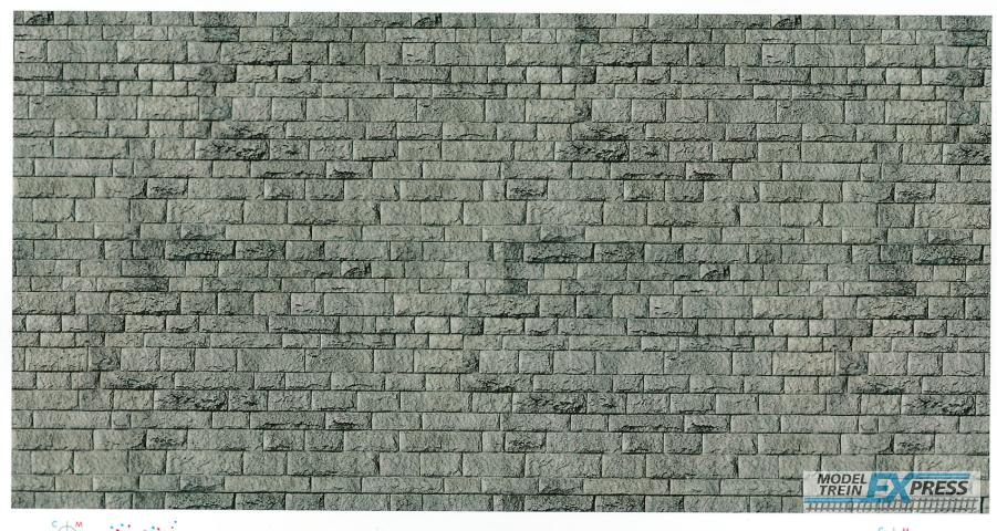 Vollmer 47369 N Mauerplatte Porphyr aus Karton, 25 x 12,5 cm,VE 10 Stück