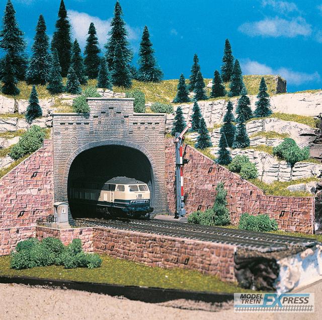 Vollmer 47813 N Tunnelportal mit Aufsatz, zweigleisig, 2 Stück