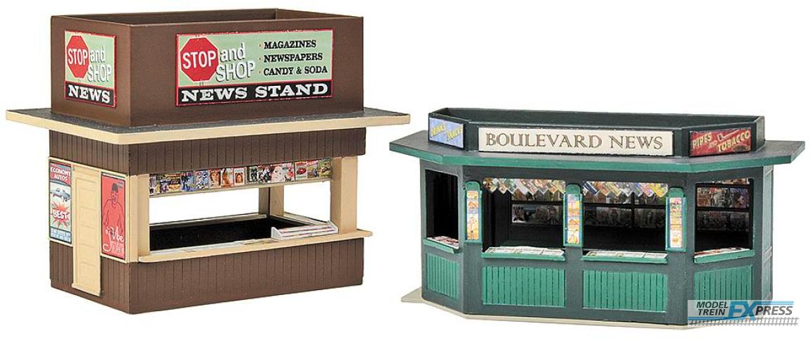 Walthers 3773 1/87 TWO CITY SIDEWALK NEWSSTANDS 933-3773