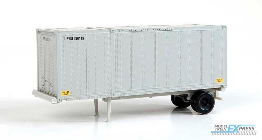 Walthers 8600 1/87 28' CONTAINER MIT CHASSIS, 2 STÜCK 949-8600