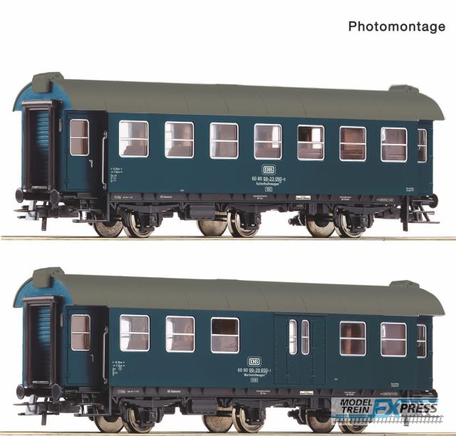 Wilde13 6200172 Roco 2er Set Umbauwagen als Bauzugset, DB, Ep.IV