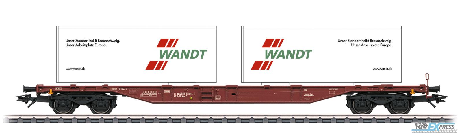 Wilde13 94492 Marklin Containertragwagen Sgns691, DBAG, Ep.VI, rot-braun, 'Wandt'