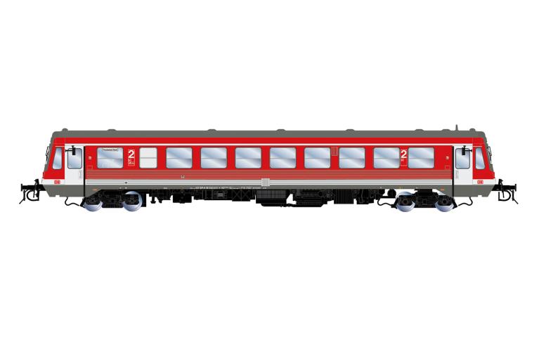 Wilde13 HR9001ACS Rivarossi DB AG, 4-achs. Dieseltriebwagen Baureihe 627.0 in roter Farbgebung, AC-Sound