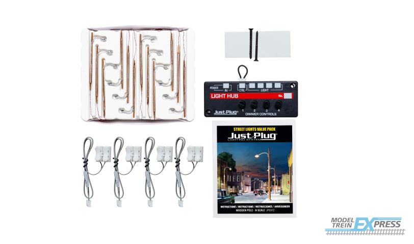 Woodland JP5912 Wooden Pole Streetlights Value Pack (12)