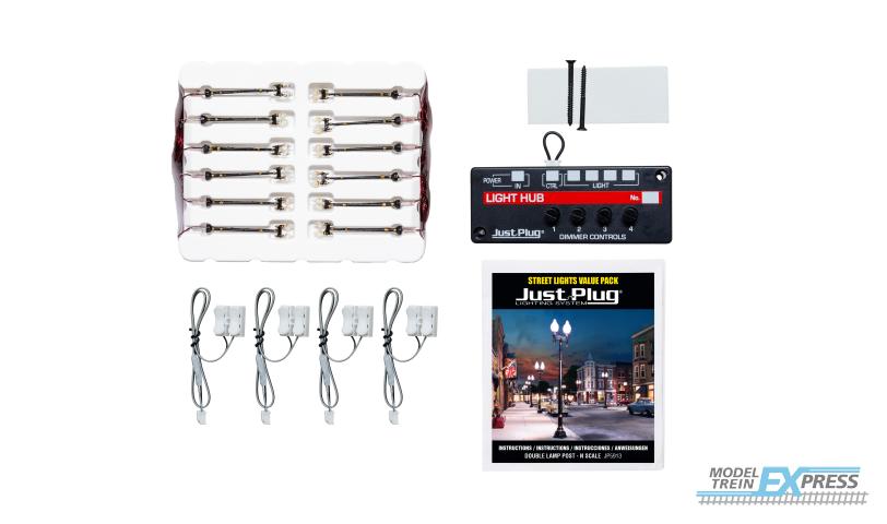 Woodland JP5913 Double Lamp Post Streetlights Value Pack (12)