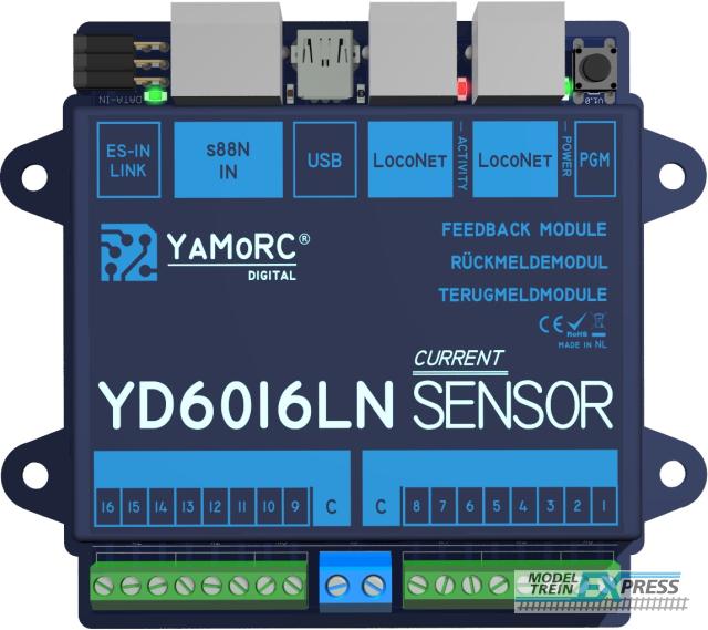YaMoRC YD6016LN-CS Terugmeldmodule met stroomdetectie en LocoNet