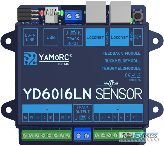YaMoRC YD6016LN-RC Terugmelder met RailCom en LocoNet